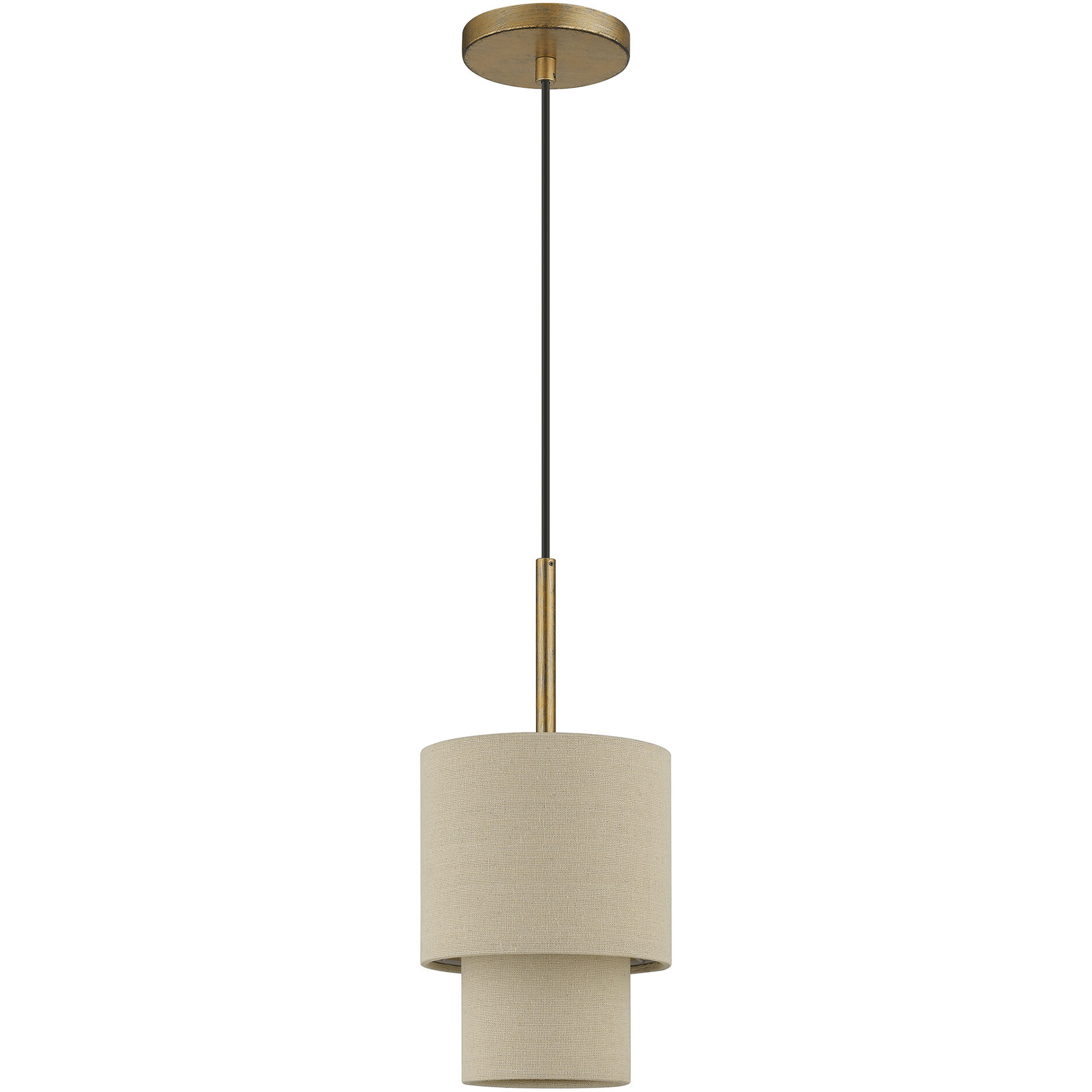 Bellingham 1 Light 7 inch Antique Gold Leaf Mini Pendant Ceiling Light