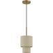 Bellingham 1 Light 7 inch Antique Gold Leaf Mini Pendant Ceiling Light