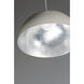 Hemisphere LED 9 inch Gloss Taupe and Aluminum Single Pendant Ceiling Light