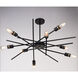 Halsted 8 Light 29.25 inch Black and Satin Brass Pendant Ceiling Light