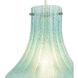 Coastal Scallop 1 Light 8 inch Satin Nickel Mini Pendant Ceiling Light in Seafoam Sugar Scavo Glass
