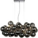 Comet 10 Light 41 inch Smoke with Polished Chrome Horizontal Pendant Ceiling Light