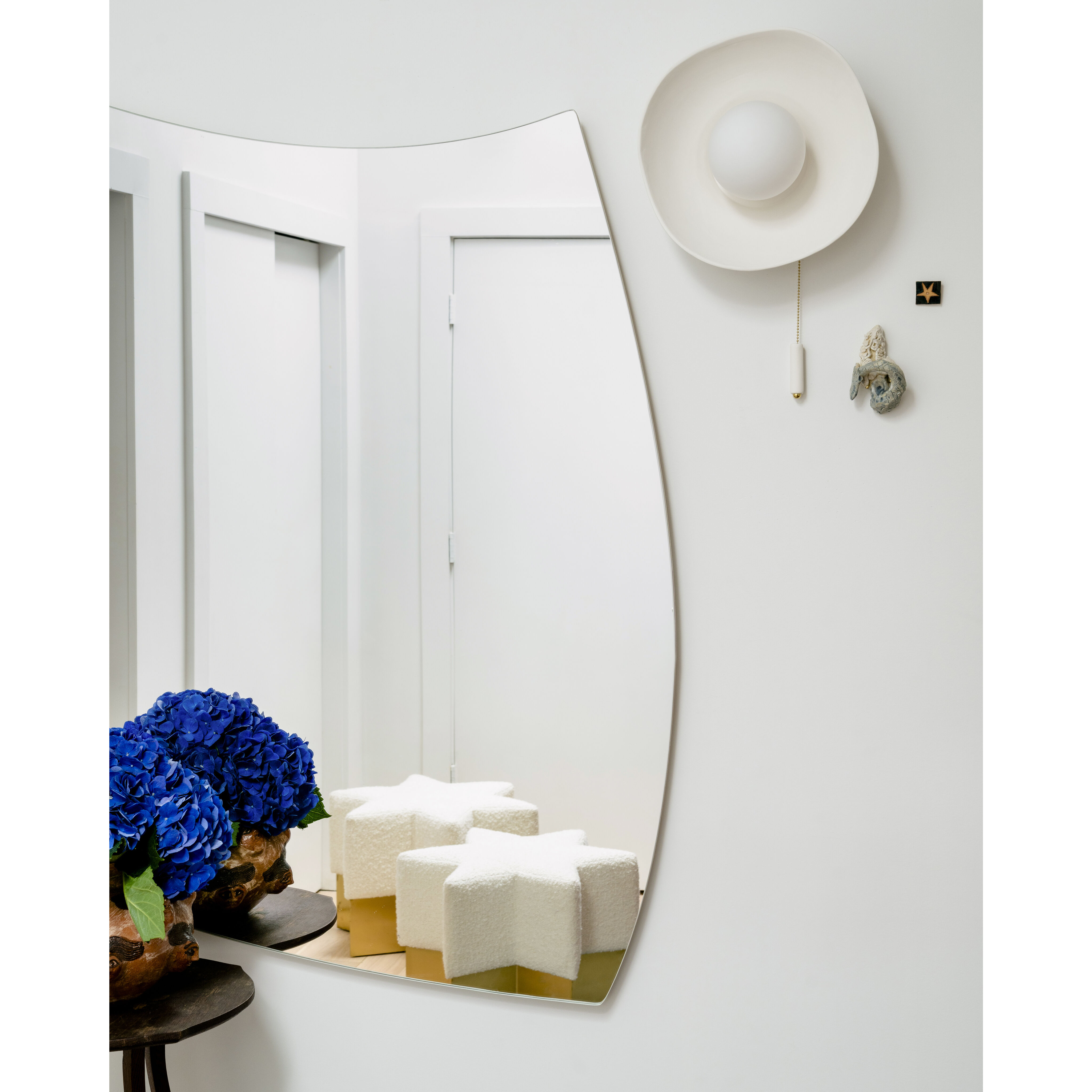 Bacia 1 Light 12 inch Aged Brass/Ceramic Raw Matte White Wall Sconce Wall Light