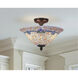 Evelyn 3 Light 13 inch Antique Brass Flush Mount Ceiling Light
