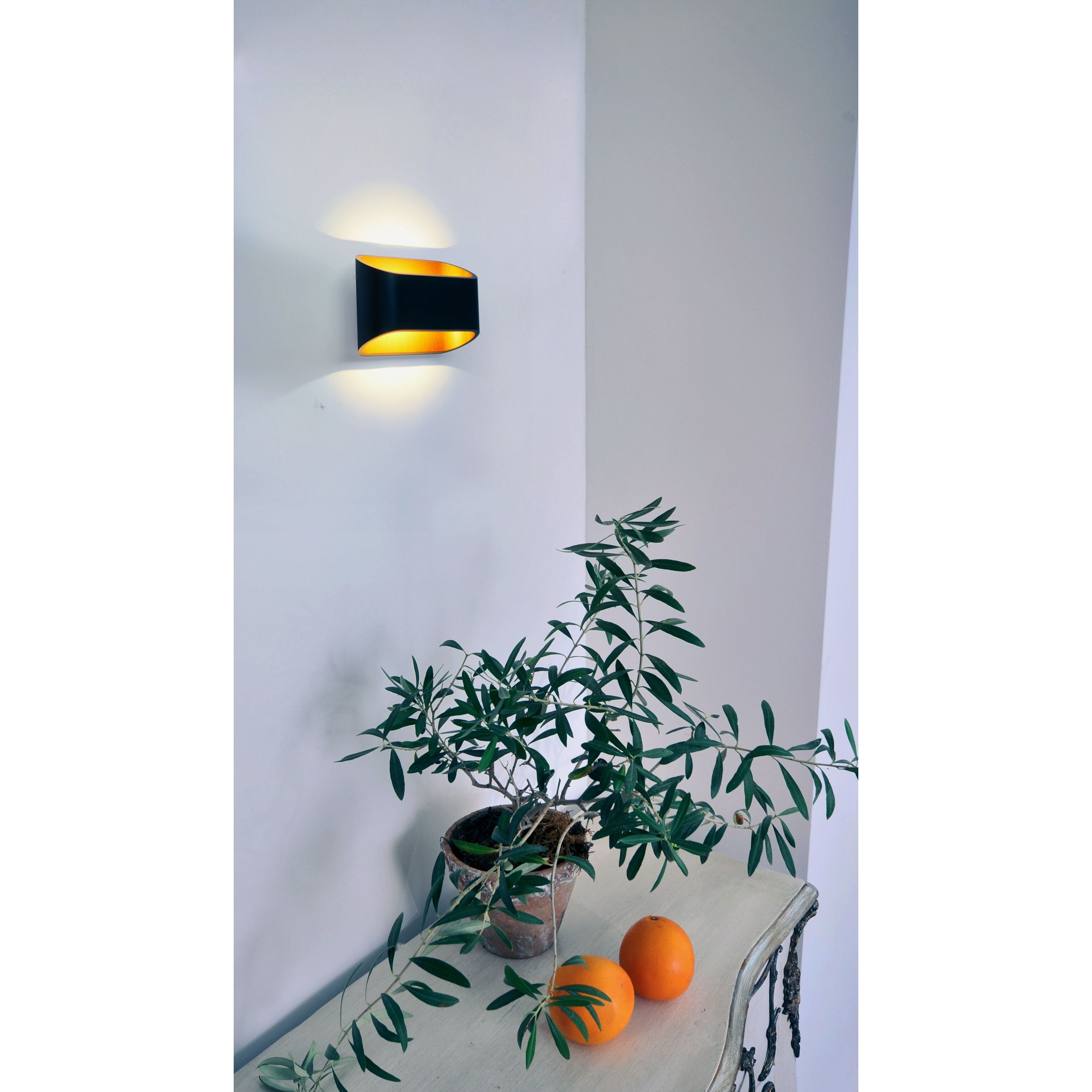 Eclipse 1 Light 4.5 inch Black Outer / Gold Inner ADA LED Wall Sconce Wall Light in Black/Gold