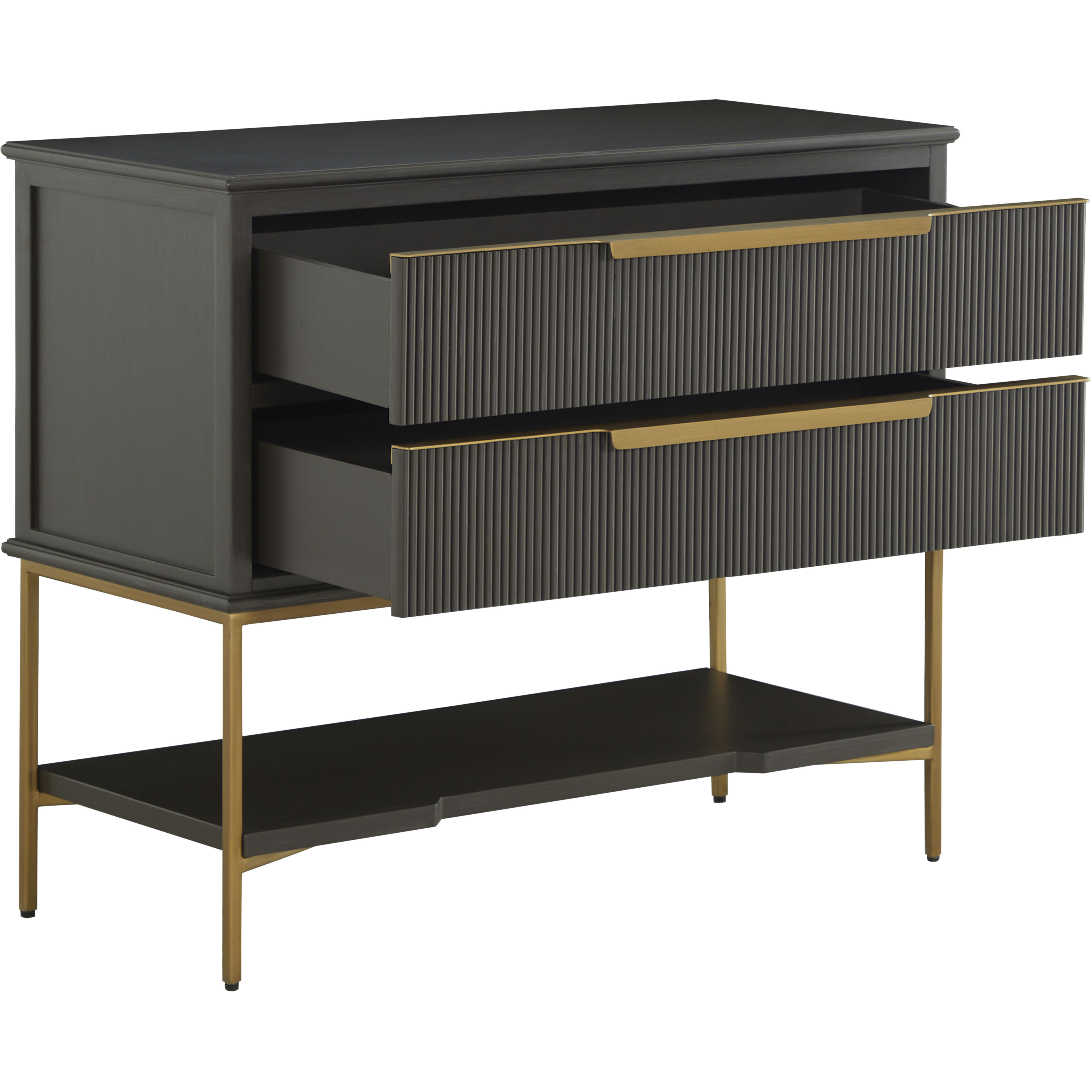 Riggs 38 X 32.75 inch Stained Gold and Sesame Black Nightstand