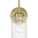Claire Wall Sconce Wall Light in Satin Brass
