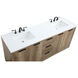 Blake 72 X 22 X 34 inch Natural Oak Vanity Sink Set