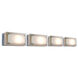 Bric 4 Light 21.25 inch Chrome Wall Sconce Wall Light