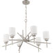 Cadence 6 Light 31.75 inch Satin Nickel Chandelier Ceiling Light