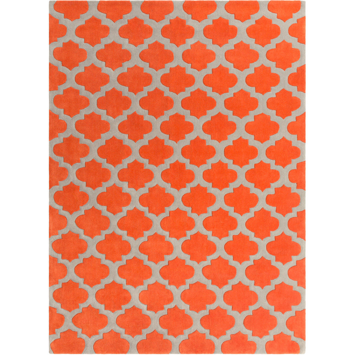 Cosmopolitan 156 X 108 inch Bright Orange, Medium Gray Rug