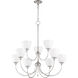 Celeste 9 Light 32 inch Polished Nickel Chandelier Ceiling Light, Opal