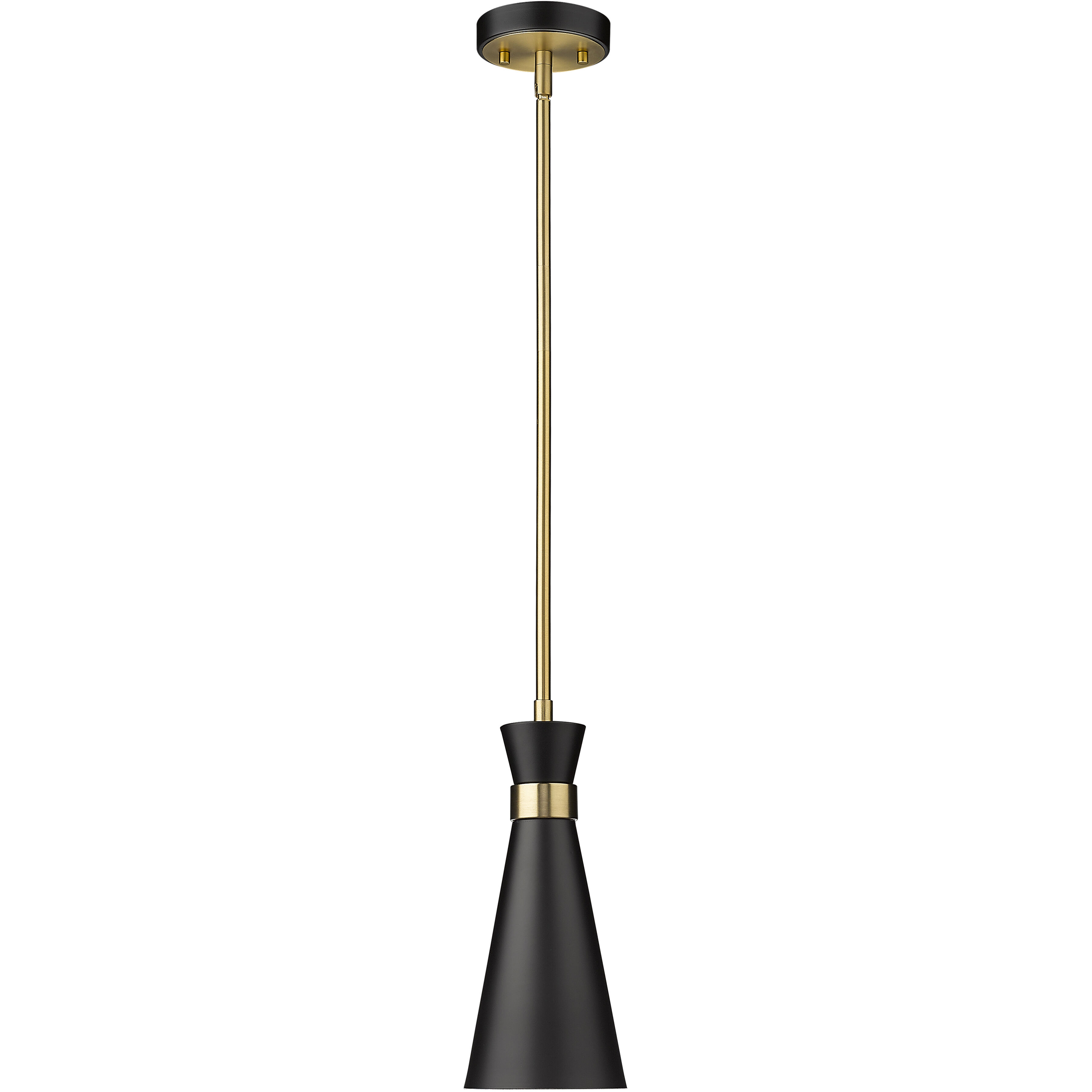 Soriano 1 Light 5.5 inch Matte Black and Heritage Brass Pendant Ceiling Light