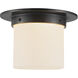 Mineral 1 Light 7.88 inch Urban Bronze and Matte Opal Glass Flush Mount Ceiling Light in Opal Glass Shade