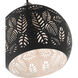 Chantily 1 Light 8 inch Black with Brushed Nickel Accents Pendant Ceiling Light