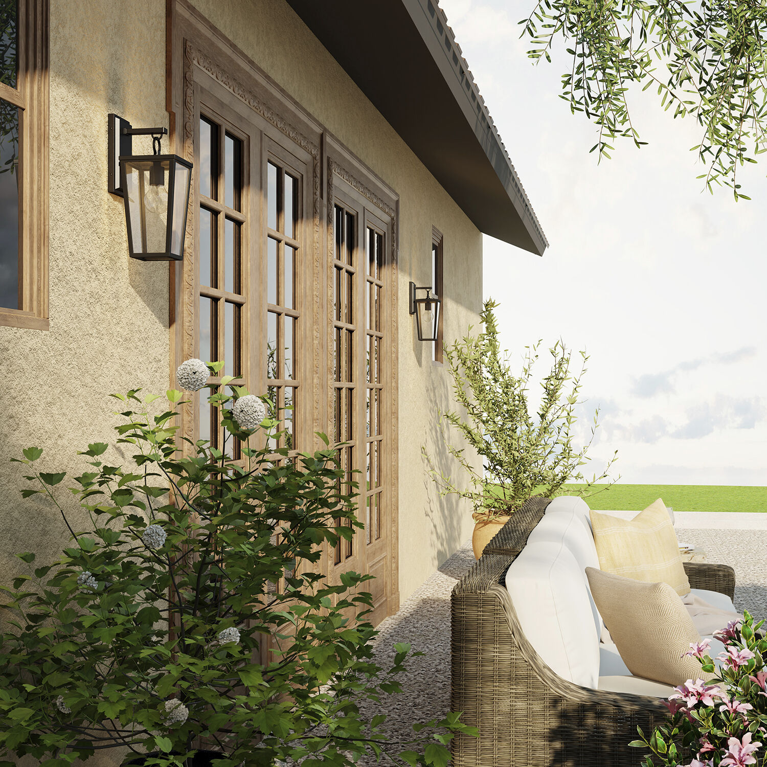 Elliott 1 Light 15.5 inch Black Outdoor Wall Lantern