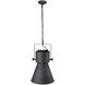 Crew 1 Light 17 inch Matte Black Pendant Ceiling Light