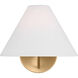Drew & Jonathan Burke 1 Light 9 inch Satin Brass Bath Vanity Wall Sconce Wall Light