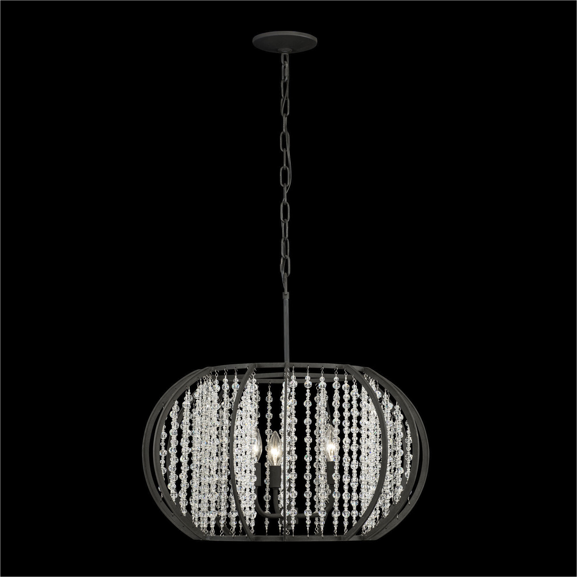 Caesar 3 Light 24 inch Carbon Pendant Ceiling Light