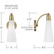 Tess 1 Light 5 inch Aged Brass Sconce Wall Light