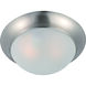 Essentials - 585x 1 Light 12 inch Satin Nickel Flush Mount Ceiling Light in Frosted