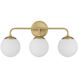 Maverick Bath Vanity Light Wall Light in Vibrant Gold