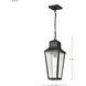 Lawrence 1 Light 7.63 inch Matte Black Outdoor Hanging Light