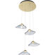 Sneer LED 23.5 inch Coal And Sun Gold Pendant Ceiling Light