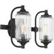 Holton 2 Light 16 inch Matte Black Bathroom Vanity Light Wall Light
