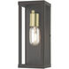 Gaffney 1 Light 11 inch Bronze with Antique Gold Finish Accents Outdoor ADA Medium Wall Lantern, Medium