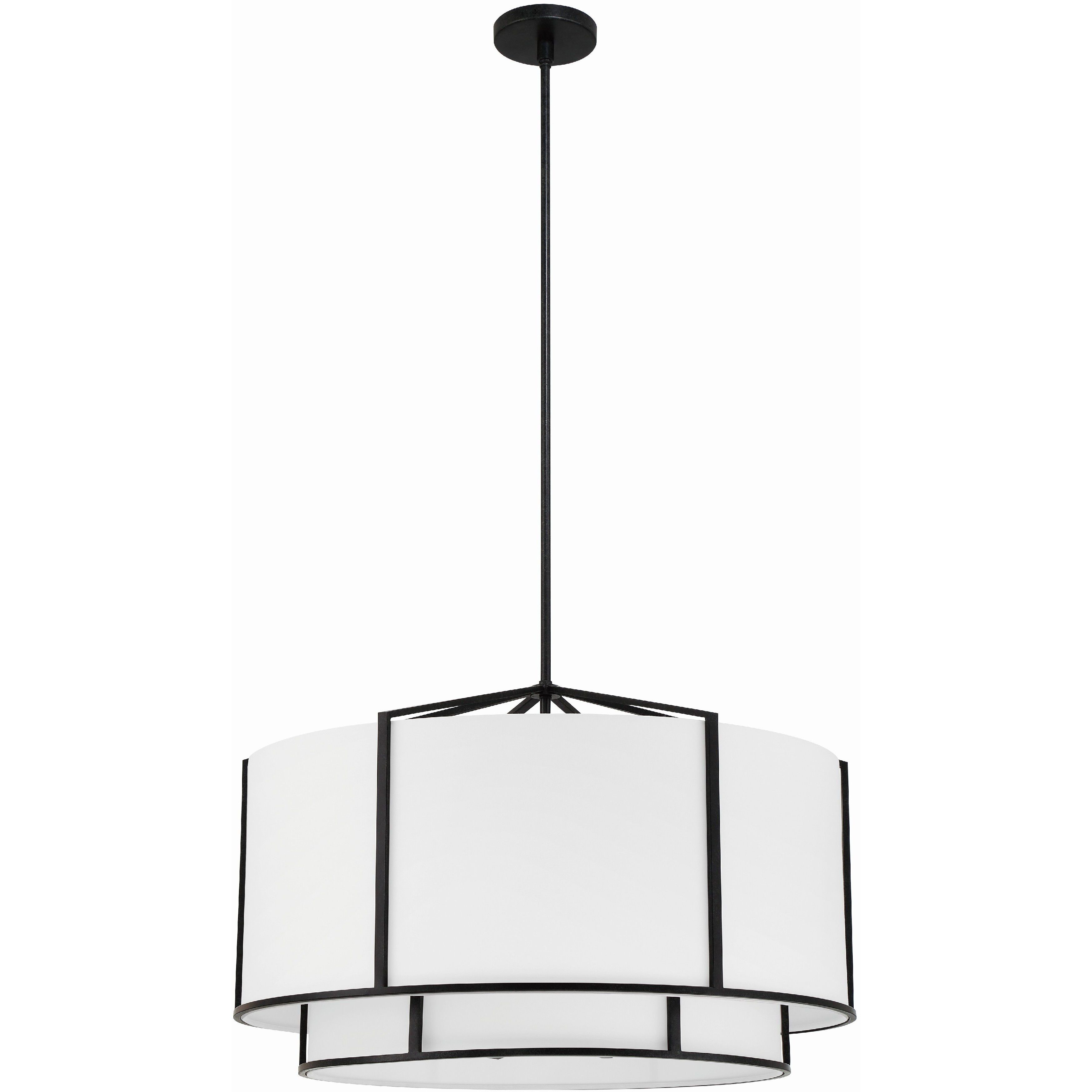 Carlyn 6 Light 28 inch Black Chandelier Ceiling Light