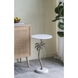 Anita 24 X 14 inch Gold and White Side Table