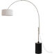 Tambo 92 inch 14 watt Satin Nickel and Black Oak Arc Floor Lamp Portable Light