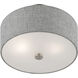 Dakota 2 Light 11 inch Brushed Nickel with Shiny White Accents Semi-Flush Ceiling Light