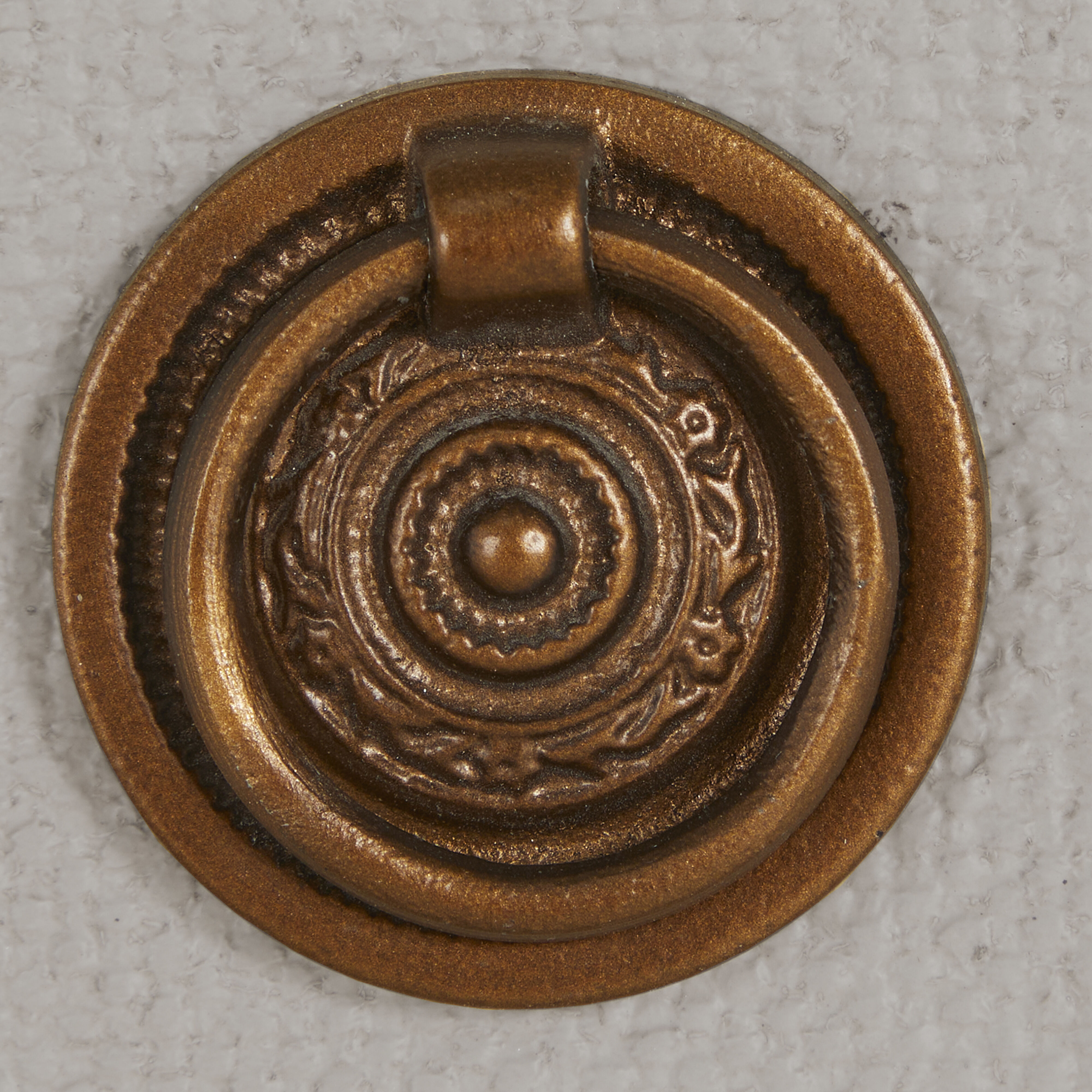 Caroline Cerused White and Painted Burlap Dresser