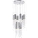 Extended 9 Light 20 inch Chrome Multi Light Pendant Ceiling Light