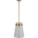 Dahlia 1 Light 12 inch Brushed Brass Pendant Ceiling Light
