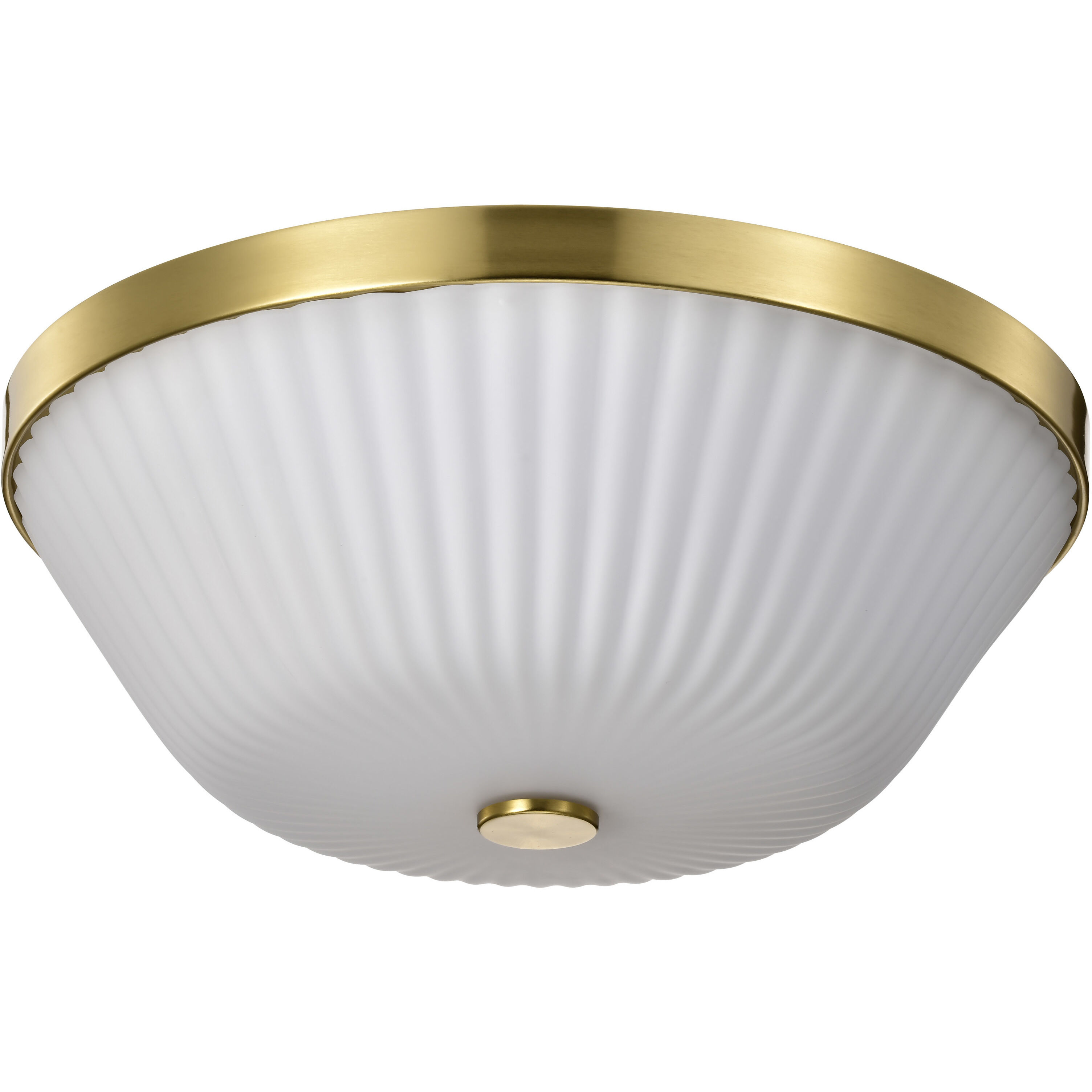Royale 16 inch Burnished Brass Flush Mount Ceiling Light