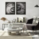 Architectural Black and Gray and Neutral and White Framed Art