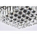 Maxime 5 Light 14 inch Black and Clear Flush Mount Ceiling Light in Royal Cut
