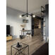 Bocadella 3 Light 13.54 inch Matte Black Pendant Ceiling Light, Semi-Flush Convertible