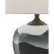 Boreal 25 inch 150 watt White and Green and Antique Brass Table Lamp Portable Light