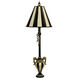 Carnival Stripe 32 inch 75 watt Antique Black with Antique White Table Lamp Portable Light
