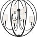 Sylvan 8 Light 40 inch Black Forged Chandelier Ceiling Light