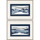 Blue View Blue and Beige and Metallic and White Framed Art, The Studio