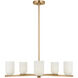 Neblina LED 27.5 inch Satin Brass Chandelier Ceiling Light