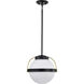 Lakeshore 1 Light 18 inch Matte Black Pendant Ceiling Light