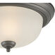 Pendenza 2 Light 13.25 inch Oiled Bronze Flush Mount Ceiling Light