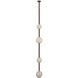 Anne-Marie Barton Dune LED 8 inch Russet Suede and Mottled Pewter Belted Light Ceiling Light