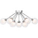 Spellbound 9 Light 22 inch Polished Chrome Semi-Flush Mount Ceiling Light